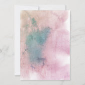 Greenery Blush Pink Waterverf Abstract huwelijk Kaart (Achterkant)