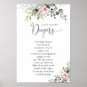 Greenery Blush Roze Baby shower Poster (Voorkant)
