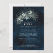 Greenery  boeket, huwelijksdetails kaart (Voorkant)