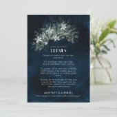 Greenery  boeket, huwelijksdetails kaart (Staand voorkant)