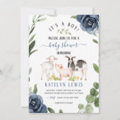 Greenery Boerderij Baby shower Kaart (Voorkant)