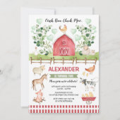 Greenery Boerderij Barnyard Animals Birthday Bash Kaart (Voorkant)