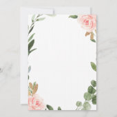 Greenery Boerderij Birthday Invitation with Flower Kaart (Achterkant)