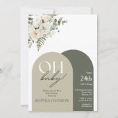 Greenery Boho Baby shower Kaart (Voorkant)