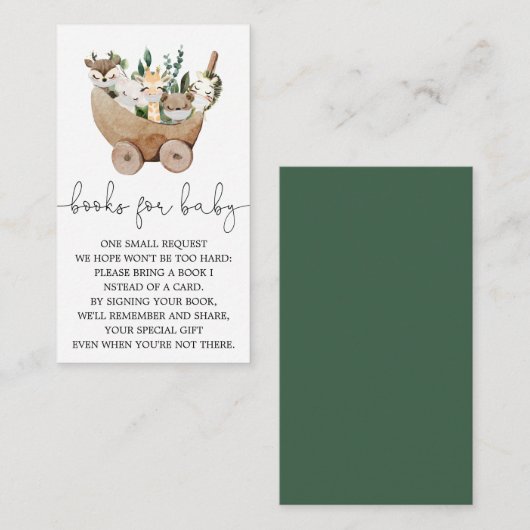 Greenery Boho boks voor Baby Kaart (Voorkant / Achterkant)