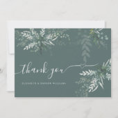 Greenery Boho bruiloft Bedankkaart (Voorkant)