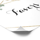 Greenery Boho Cotton Eucalyptus Glitter Favor Sign Foto Afdruk (Hoek)