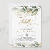 Greenery boho eucalyptus Gold verlaat hernieuwing Kaart (Voorkant)