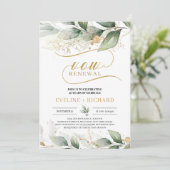 Greenery boho eucalyptus Gold verlaat hernieuwing Kaart (Staand voorkant)