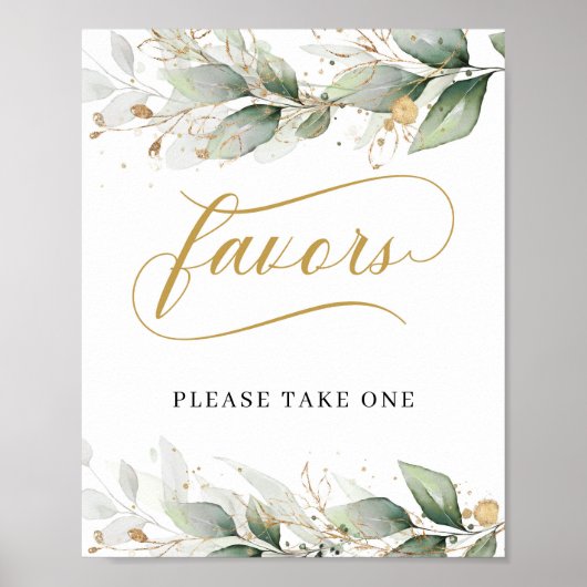 Greenery boho eucalyptus Gold verlaat het bord Poster (Voorkant)