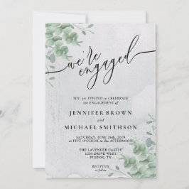 Greenery Boho Eucalyptus Signature Engaged Kaart