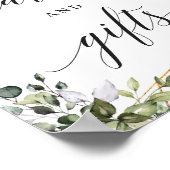 Greenery boho foliage gold cards en giftenteken poster (Hoek)
