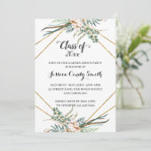 Greenery Boho Geometric Class of 2019 Afstuderen Kaart (Staand voorkant)