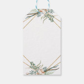 Greenery Boho Glitter Lijst Script Bruiloft Welkom Cadeaulabel (Achterkant)