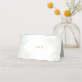 Greenery boho gold geometric watercolour wedding plaatskaartje (Achterkant)