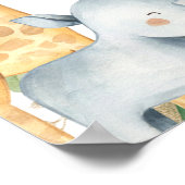 Greenery Boho Safari Baby shower Welkomstteken Poster (Hoek)