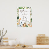 Greenery Boho Safari Baby shower Welkomstteken Poster (Keuken)
