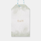 Greenery boho sage geometric wedding thank you cadeaulabel (Achterkant)