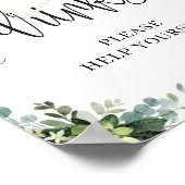 Greenery boho succulent floral foliage drink sign poster (Hoek)