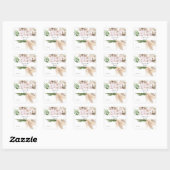 Greenery Boho Tropical Floral bedankt Vierkante Sticker (Vel)