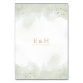Greenery boho watercolour gold geometric wedding kaart (Achterkant)