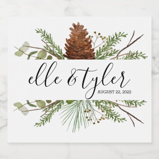 Greenery Boho Wedding Beer Fles Label Bier Etiket (Enkel label)