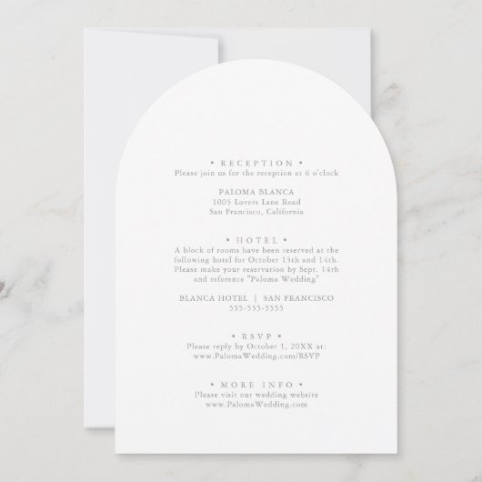 Greenery Boho Wildflower Arch voor & achter bruilo Kaart (Achterkant)