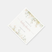 Greenery Boho Wildflower Baby shower servetten (Hoek)