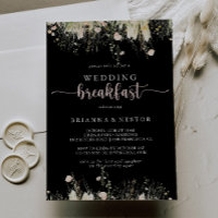 Greenery Boho Wildflower Black Wedding Ontbijt