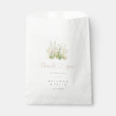 Greenery Boho Wildflower Dank u bruiloft Bedankzakje (Voorkant)