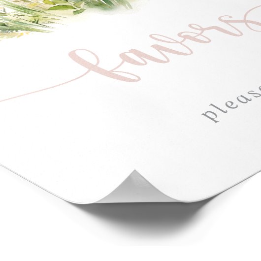 Greenery Boho Wildflower Favorieten Teken Poster (Hoek)