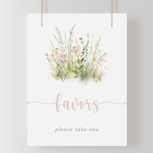 Greenery Boho Wildflower Favorieten Teken Poster