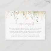 Greenery Boho Wildflower Huwelijksrecept Aanvraag Informatiekaartje (Voorkant)