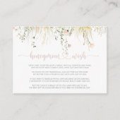 Greenery Boho Wildflower Huwelijksreis Wens Informatiekaartje (Voorkant)