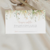 Greenery Boho Wildflower Luier Raffle Ticket Informatiekaartje