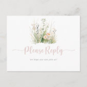 Greenery Boho Wildflower Menu Keuze RSVP (Voorkant)