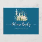 Greenery Boho Wildflower Navy Menu Keuzemogelijkhe (Voorkant)