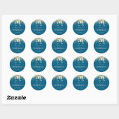 Greenery Boho Wildflower Navy Vrijgezellenfeest Fa Ronde Sticker (Vel)