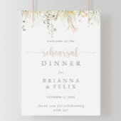 Greenery Boho Wildflower Repetitie Diner Welkom Poster