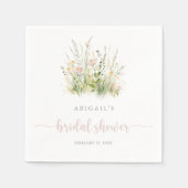 Greenery Boho Wildflower Vrijgezellenfeest servett Servet (Voorkant)