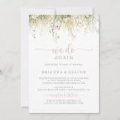 Greenery Boho Wildflower We doen opnieuw gelofte v Kaart (Voorkant)