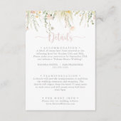 Greenery Boho Wildflower Wedding Details Informatiekaartje (Voorkant)
