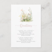 Greenery Boho Wildflower Wedding Routebeschrijving Informatiekaartje (Voorkant)