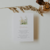 Greenery Boho Wildflower Wedding Routebeschrijving Informatiekaartje