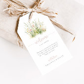 Greenery Boho Wildflower Wedding Welkom Gift Label Cadeaulabel