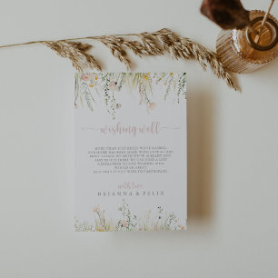 Greenery Boho Wildflower Wedding Wishing Well Informatiekaartje
