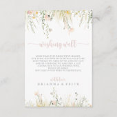 Greenery Boho Wildflower Wedding Wishing Well Informatiekaartje (Voorkant)