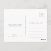 Greenery Boho Wildflower Zwart Bedankt Briefkaart (Achterkant)