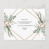 Greenery Boho zal je zijn mijn Bridesmaïde Kaart (Achterkant)