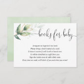 Greenery book request books for baby enclosure car informatiekaartje (Voorkant / Achterkant)